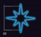 HVĚZDICE s konzolí 1,2x1,2m modrá