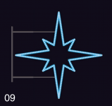 HVĚZDICE STANDARD 1,15x1,15m modrá