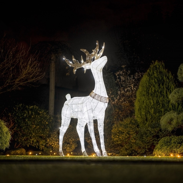 3D svítící jelen