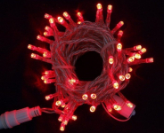LED řetěz profesionální stále-svítící 40 LED/5m červená  #