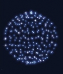 3D hvězdná koule, průměr 100cm, stálesvítící, modrá
