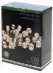 Vánoční LED řetěz stále-svítící 120 LED/9m venkovní/vnitřní, teplá bílá