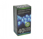 Vánoční LED řetěz stále-svítící 40 LED/3m venkovní/vnitřní, modrá