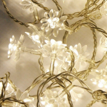 Vánoční LED řetěz květiny stále-svítící 80 LED/6m venkovní/vnitřní, teplá bílá