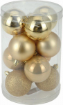 Vánoční koule - set 12ks - zlaté #