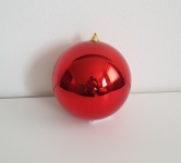 Vánoční venkovní koule - baňka červená 15cm