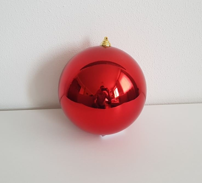 Vánoční koule červená 25cm