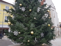 Vánoční koule zlatá 30cm