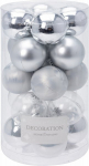 Vánoční koule - set 20ks - stříbrné průměr 4cm