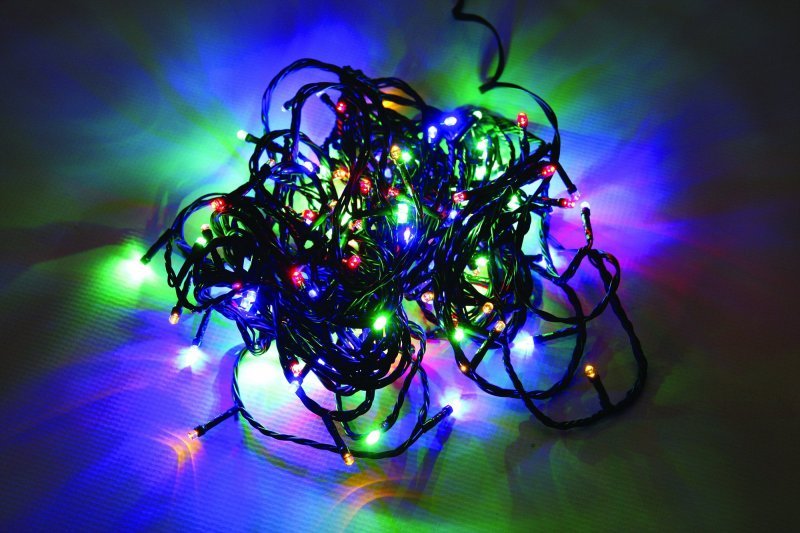Vánoční LED řetěz na baterie 96 LED/7,2m multicolor